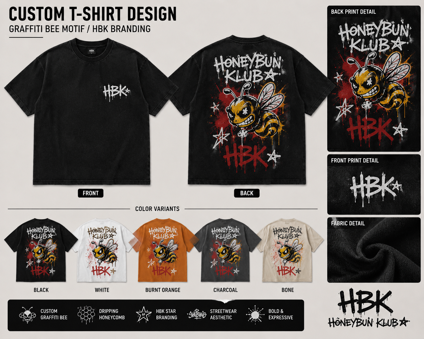 HBK BEE LOGO TEE